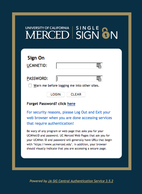 UC Merced Single Sign On